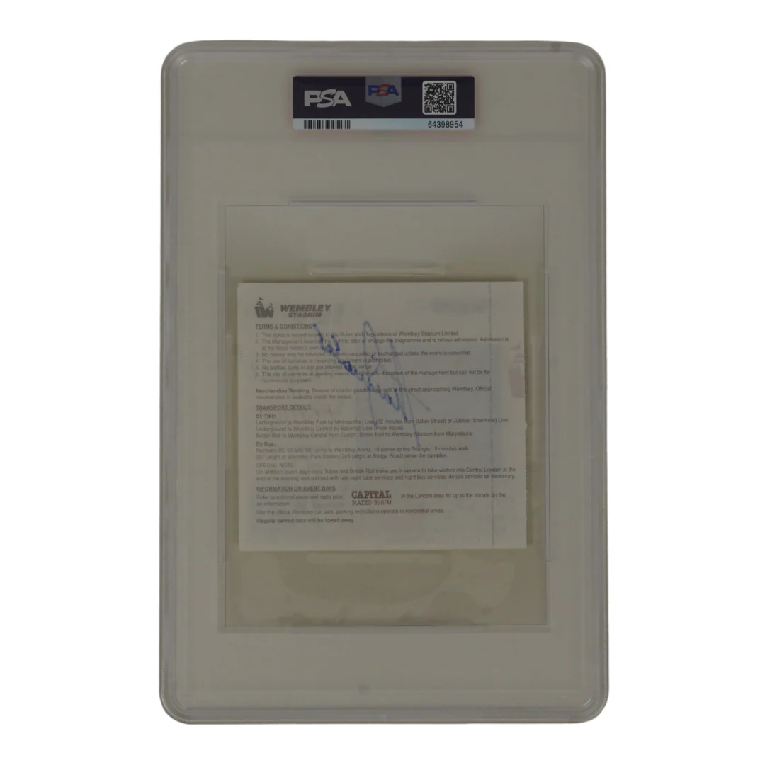 Alan Shearer Signed 1992 England Pro Debut and First Goal Match Ticket – PSA 2 - Image 2