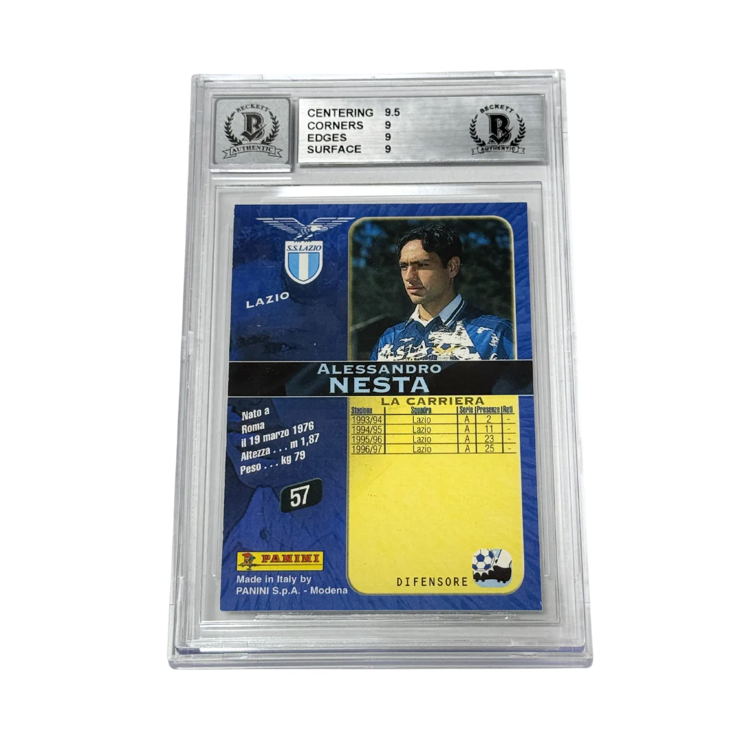 Alessandro Nesta Signed 1997-98 Panini Calcio – BGS 9 AUTO 10 - Image 2