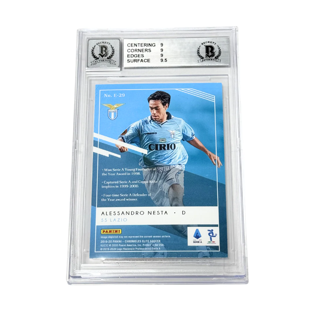 Alessandro Nesta Signed 2019-20 Panini Elite Orange Serie A – BGS 9 AUTO 10 - Image 2