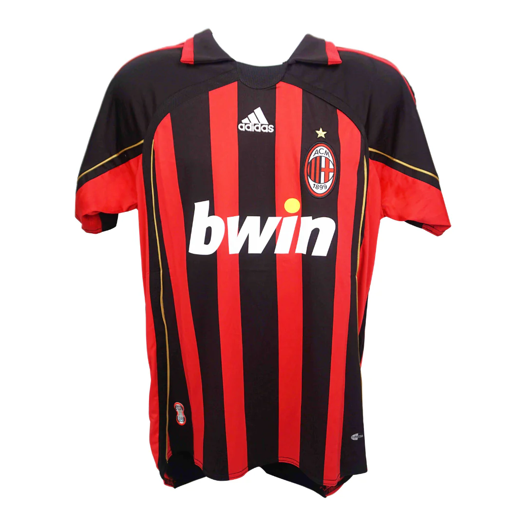 Framed Alessandro Nesta Signed AC Milan Home Soccer Jersey #13 with Beckett Witness - Image 4