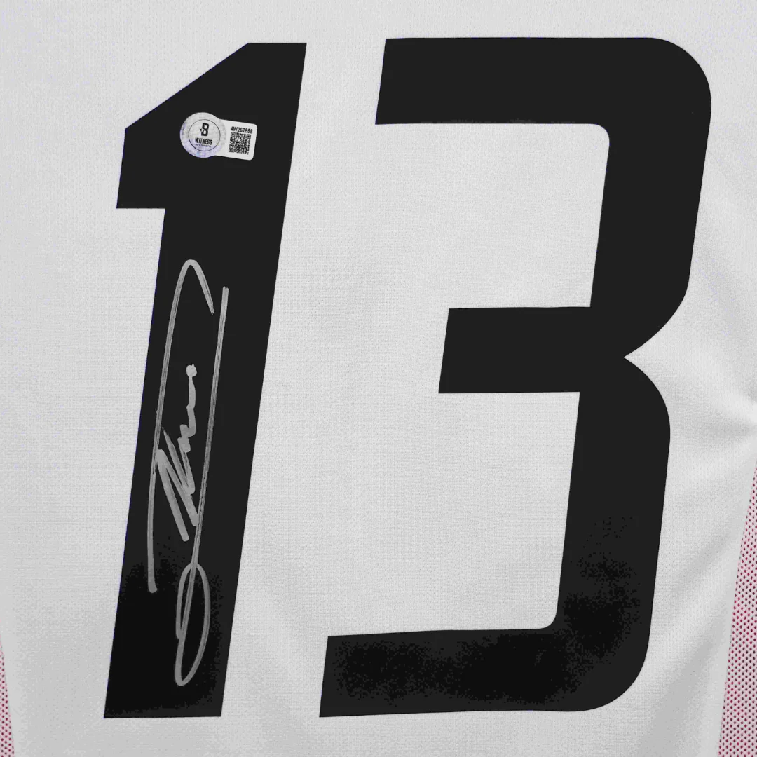 Framed Alessandro Nesta Signed AC Milan Soccer Jersey #13 with Beckett Witness - Image 2