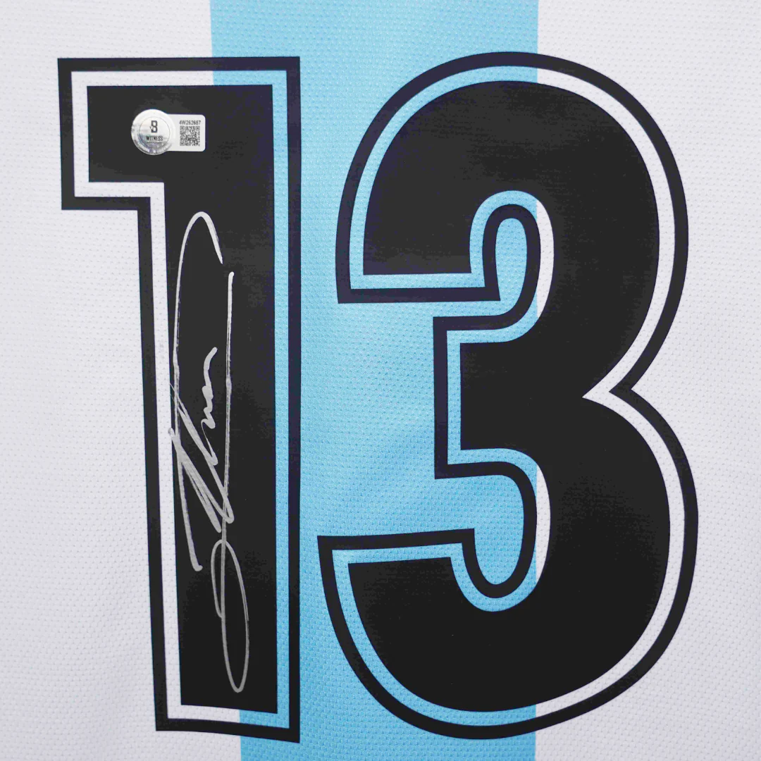 Framed Alessandro Nesta Signed Lazio Soccer Jersey #13 with Beckett Witness - Image 2