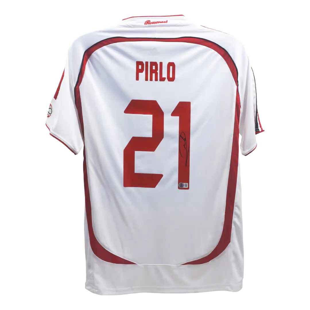 Andrea Pirlo Signed AC Milan Away Soccer Jersey #21 with Beckett Witness - Image 3