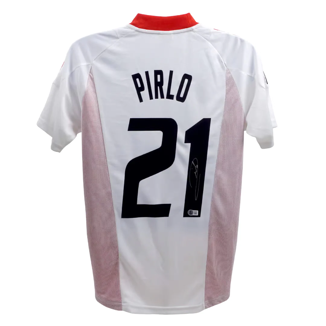Andrea Pirlo Signed AC Milan Away Soccer Jersey #21 with Beckett Witness - Image 3