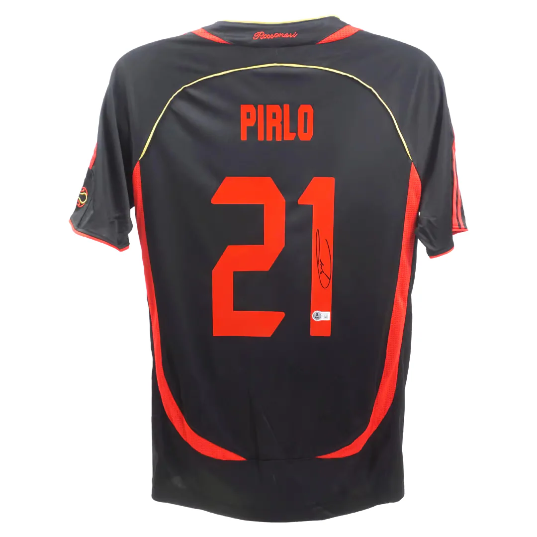 Andrea Pirlo Signed AC Milan Away Soccer Jersey #21 with Beckett Witness - Image 3
