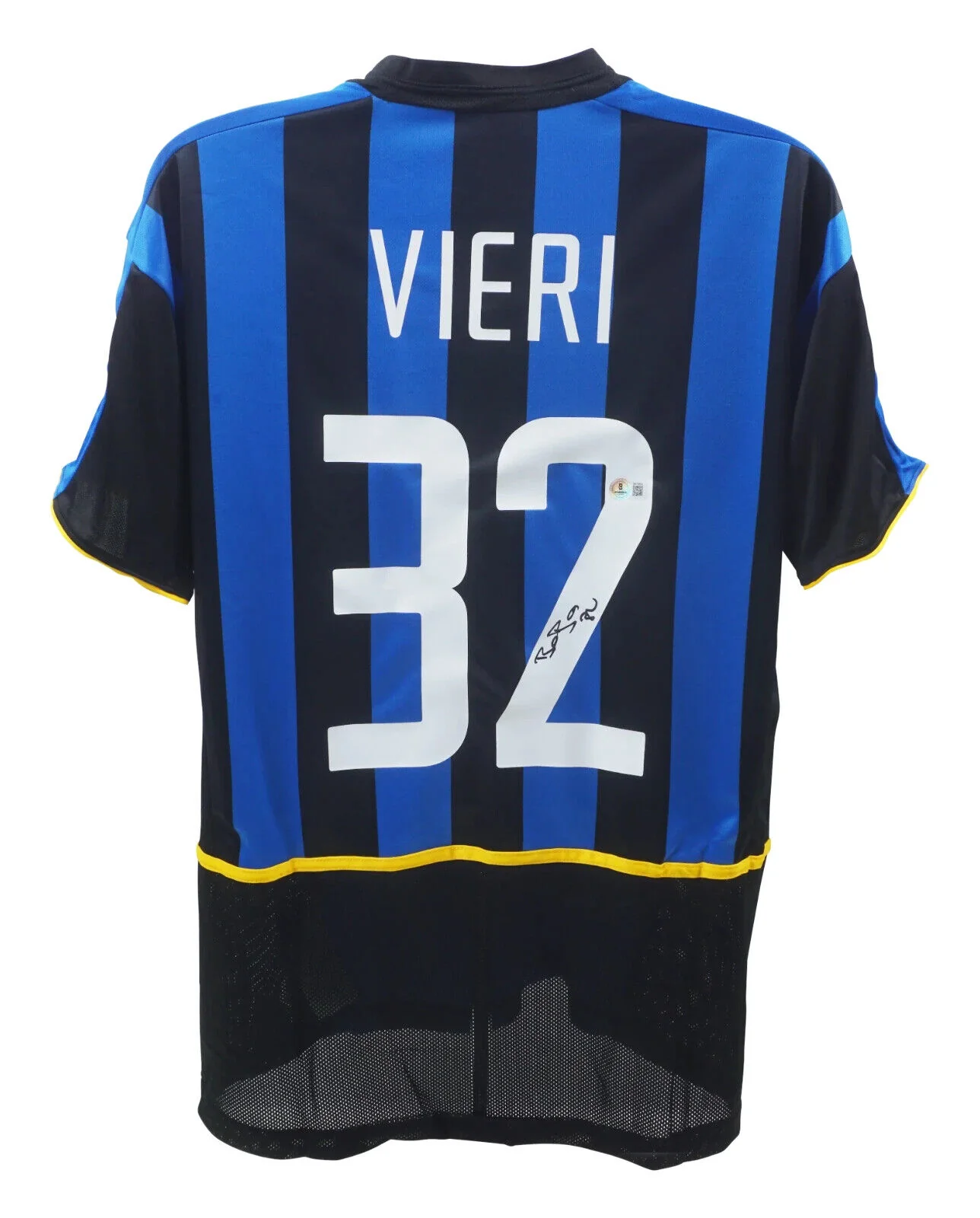 Christian Vieri Signed Inter Milan Home Soccer Jersey #32 with Beckett COA - Image 3