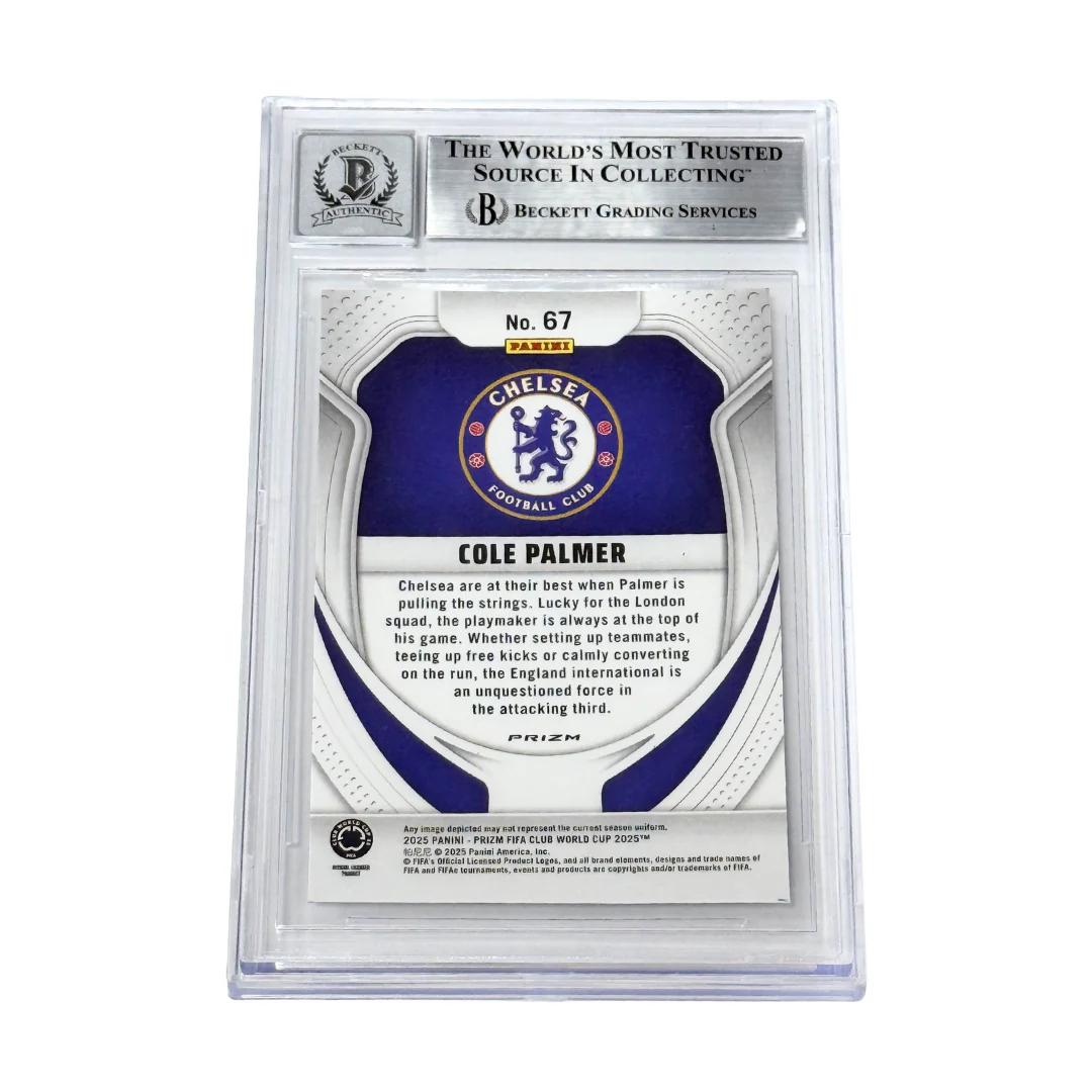 Cole Palmer Signed 2025 Panini Prizm FIFA Club World Cup Hyper - BGS 10 AUTO - Image 2