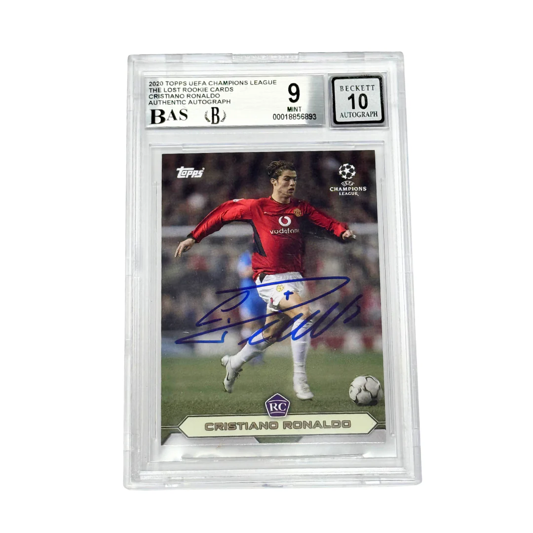 Cristiano Ronaldo Signed 2020 Topps Lost Rookie Set – BGS 9 AUTO 10