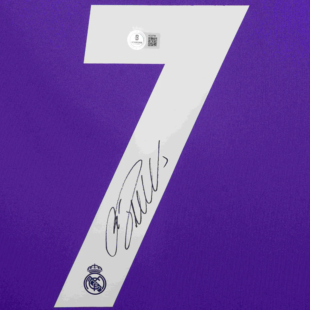 Framed Cristiano Ronaldo Signed Real Madrid 2017 UCL Final Jersey with Beckett COA - Image 2