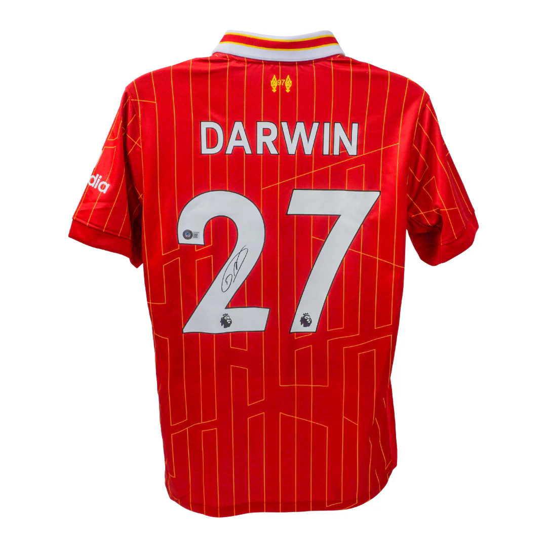 Darwin Nunez Signed Liverpool FC Home Soccer Jersey #27 with Beckett COA - Image 3