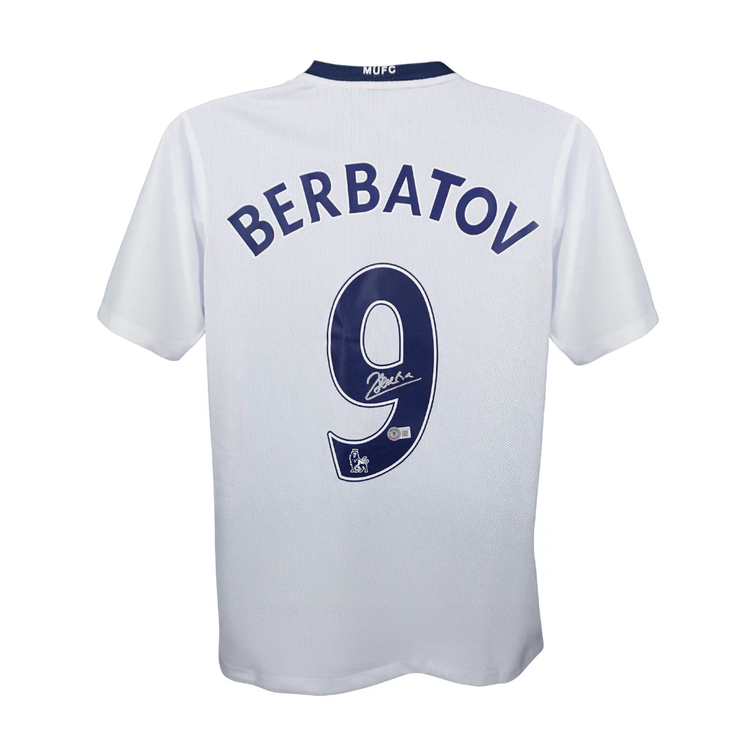 Dimitar Berbatov Signed Manchester United Soccer Jersey #9 with Beckett COA - Image 2