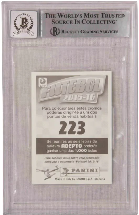 Diogo Jota Signed 2015-16 Panini Futebol Sticker #223 – BGS 10 Autograph - Image 2