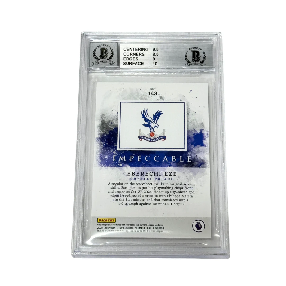 Eberechi Eze Signed 2024-25 Panini Impeccable EPL Gold /10 – BGS 9 AUTO 10 - Image 2