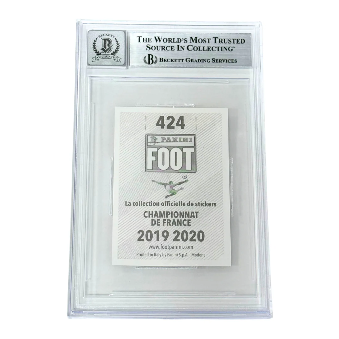 Eduardo Camavinga Signed 2019-20 Panini Foot Rookie Sticker - Beckett Witness - Image 2