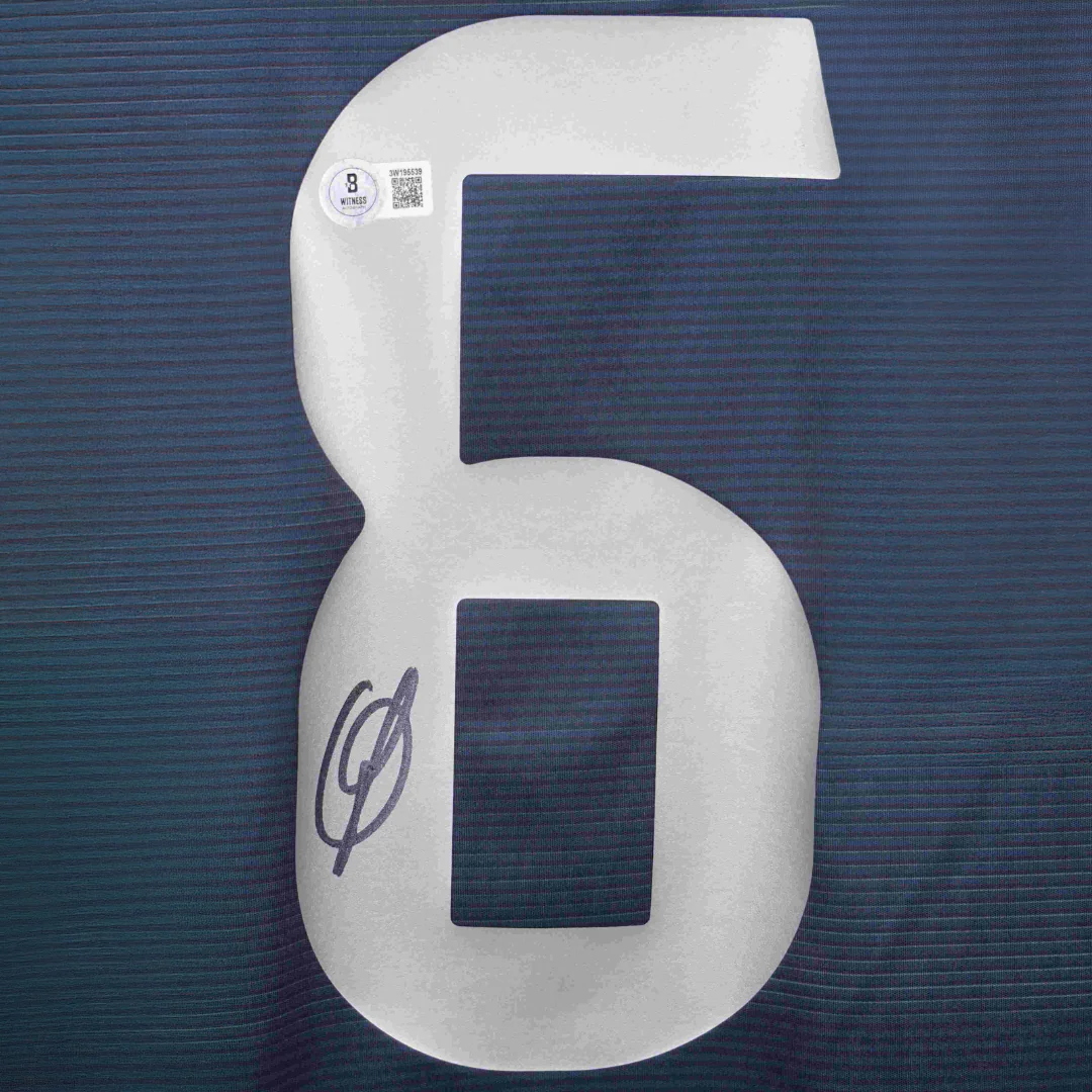 Framed Eduardo Camavinga Signed Real Madrid Away Soccer Jersey #6 with Beckett Witness - Image 2