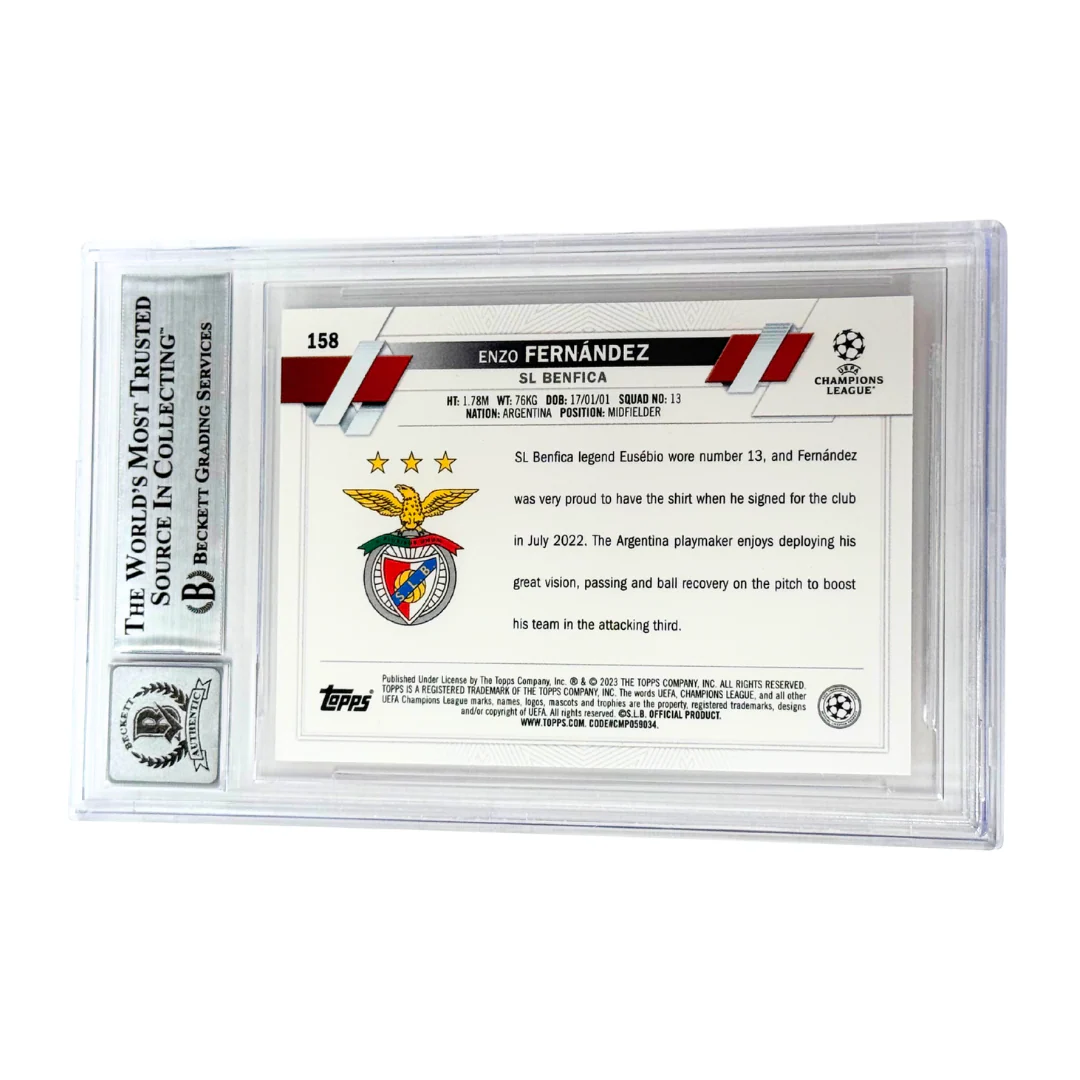 Enzo Fernandez Signed 2022-23 Topps UCC Inferno Foil Rookie - Beckett Witness - Image 2