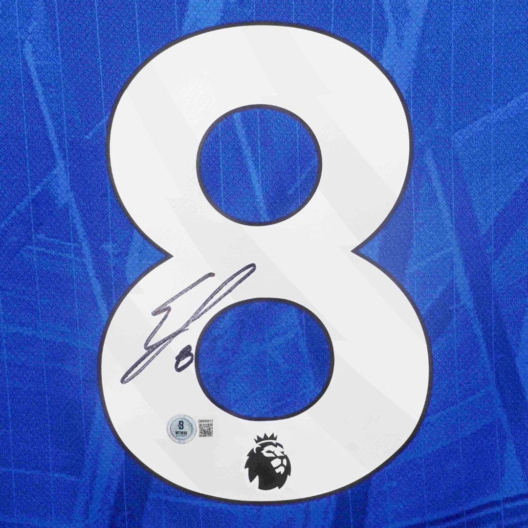Enzo Fernandez Signed Chelsea FC 2025-26 Home Soccer Jersey #8 with Beckett Witness - Image 2