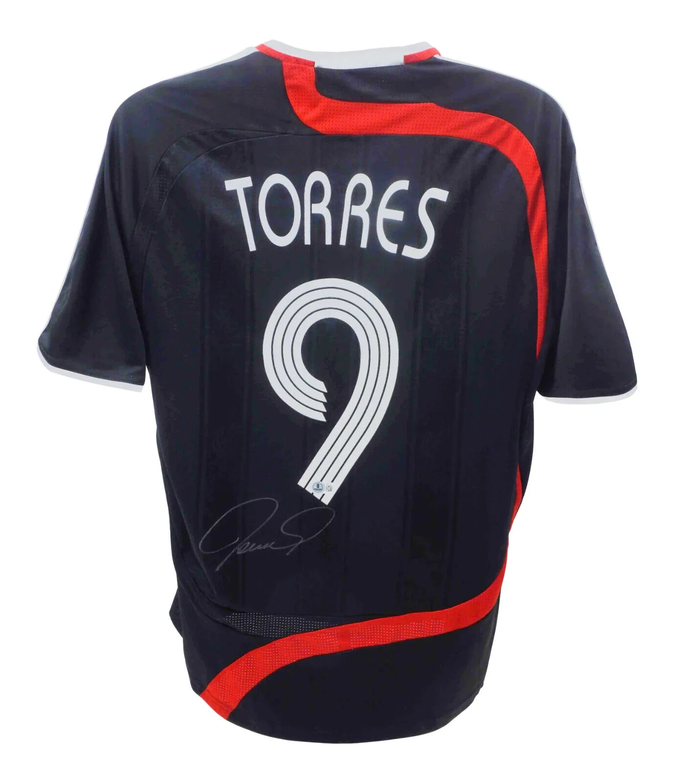 Fernando Torres Signed Liverpool FC Away Soccer Jersey #9 with Beckett COA - Image 3