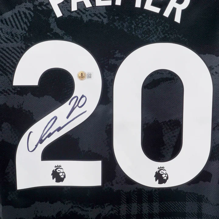 Framed Cole Palmer Signed Chelsea FC Away Soccer Jersey #20 with Beckett COA - Image 2