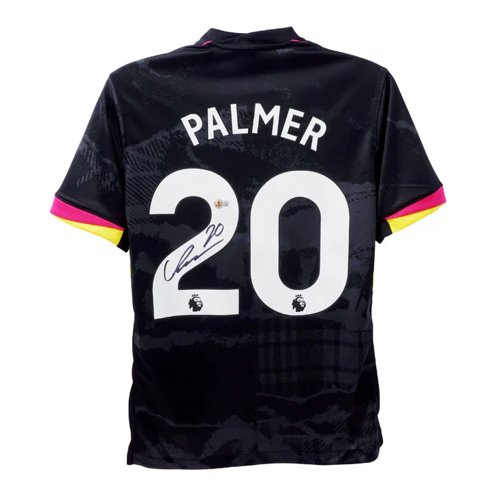 Framed Cole Palmer Signed Chelsea FC Away Soccer Jersey #20 with Beckett COA - Image 3
