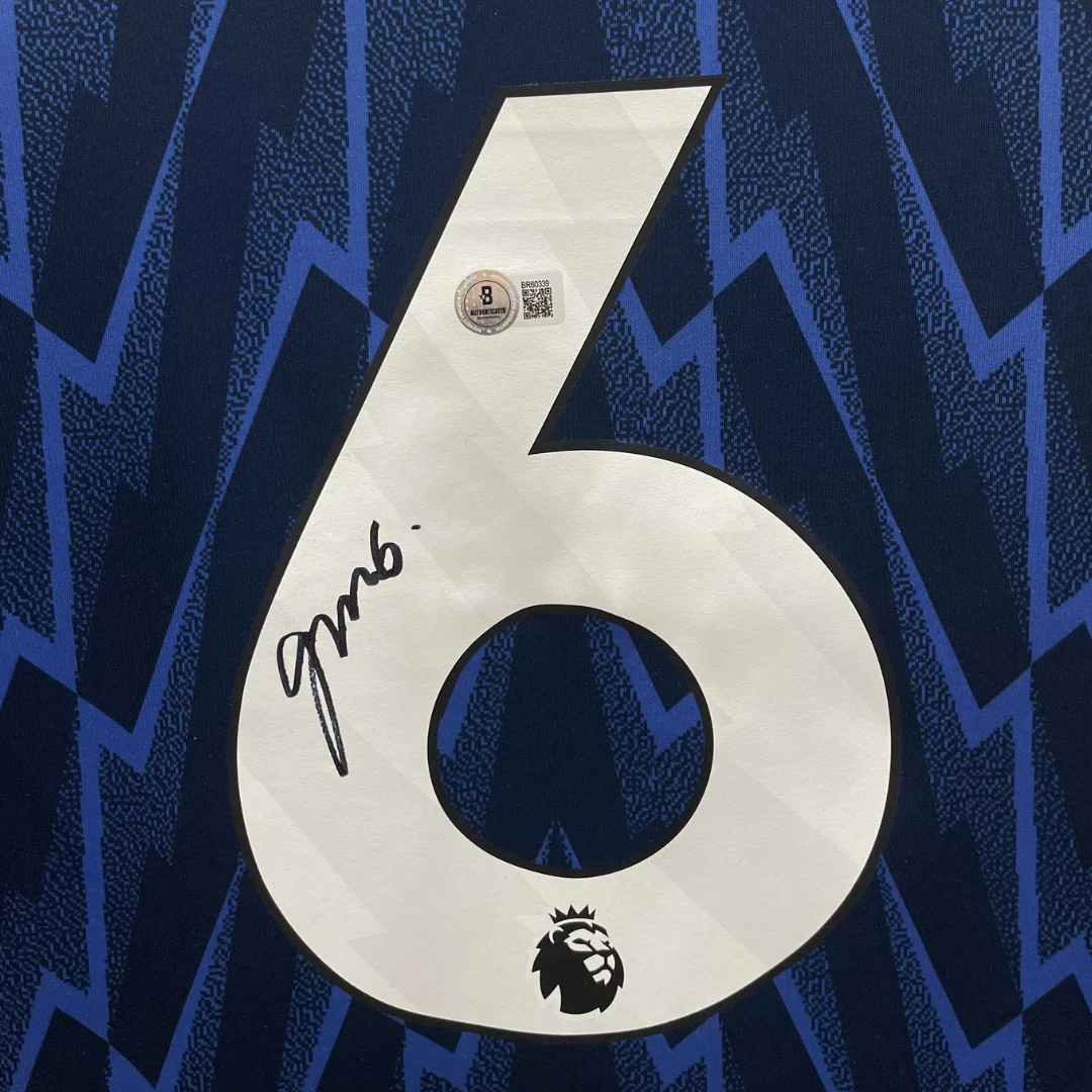 Framed Gabriel Signed Arsenal FC Away Soccer Jersey #6 with Beckett COA - Image 2