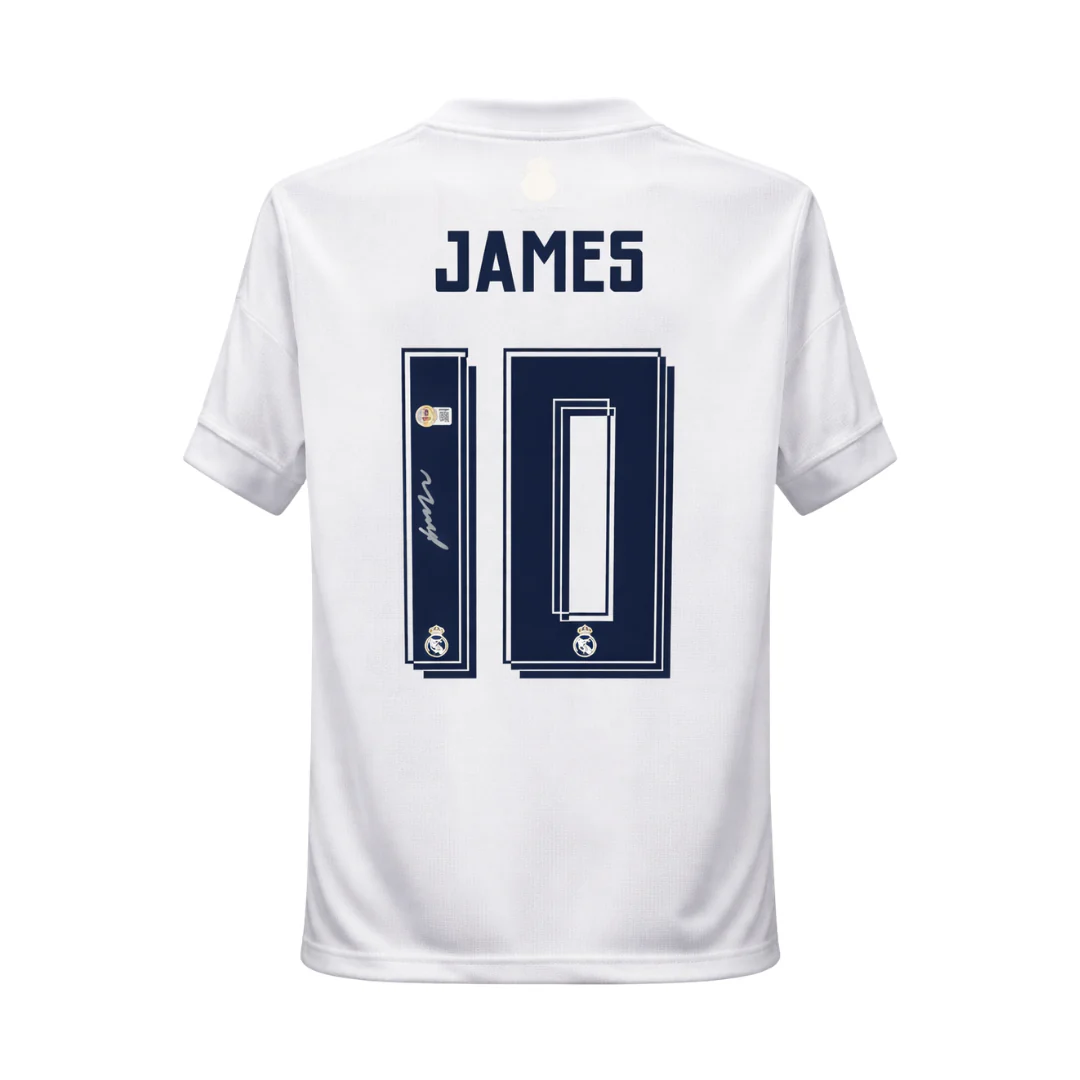 Framed James Rodriguez Signed Real Madrid Soccer Jersey #10 with Beckett Witness - Image 3