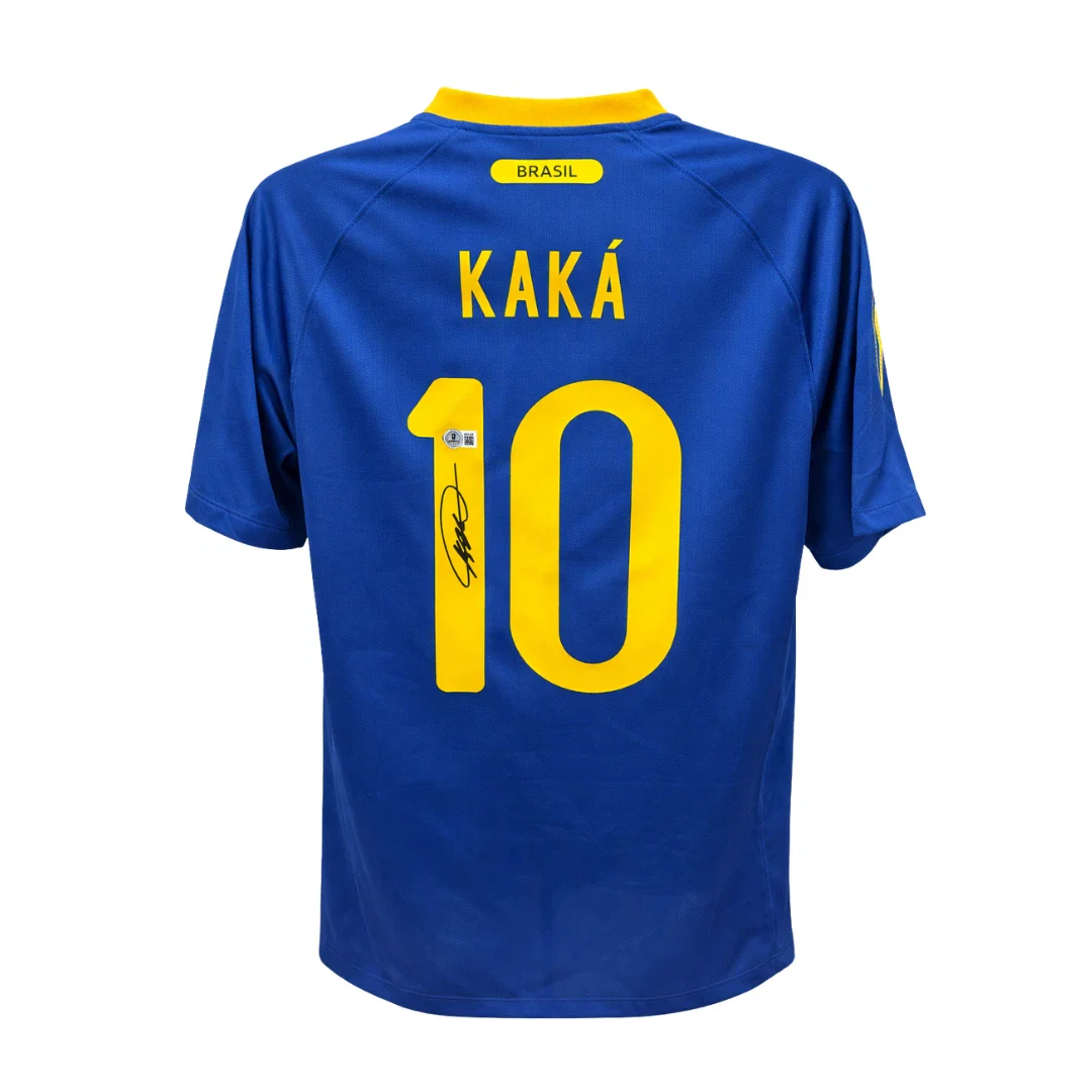 Framed Ricardo Kaka Signed Brazil FC Away Soccer Jersey #10 with Beckett COA - Image 3