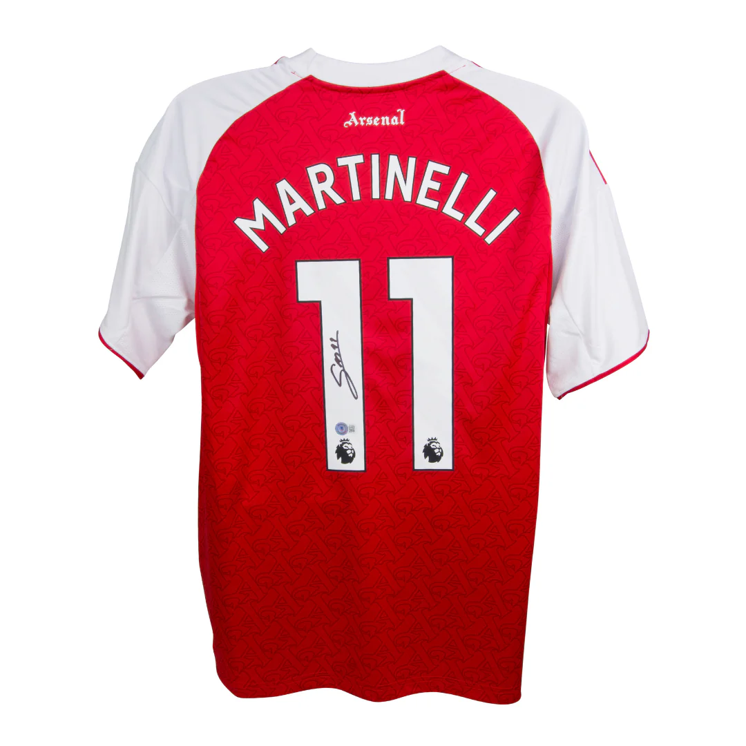 Framed Gabriel Martinelli Signed Arsenal Home Soccer Jersey #11 with Beckett COA - Image 3