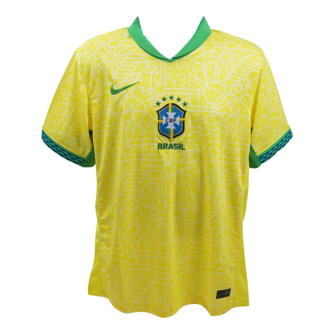 Framed Gabriel Martinelli Signed Brazil FC Home Soccer Jersey #11 with Beckett COA - Image 4