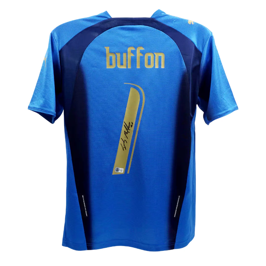 Gianluigi Buffon Signed Italy FC Home Soccer Jersey #1 with Beckett Witness - Image 3