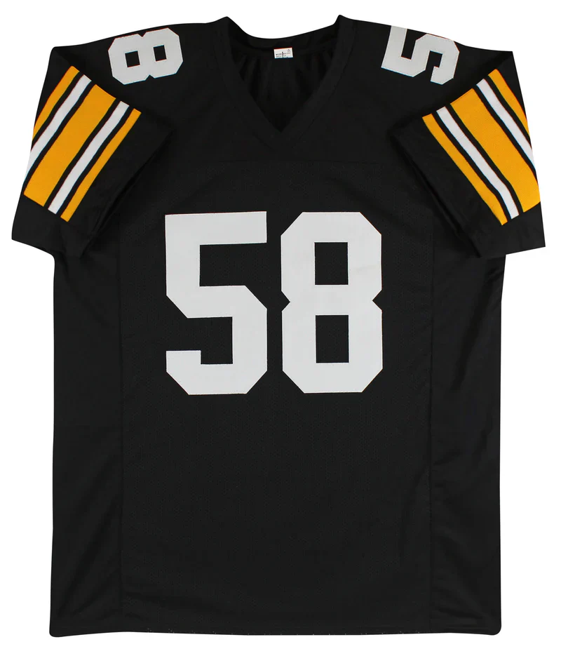Jack Lambert Signed Black Pro Style Football Jersey with Beckett Witness - Image 3
