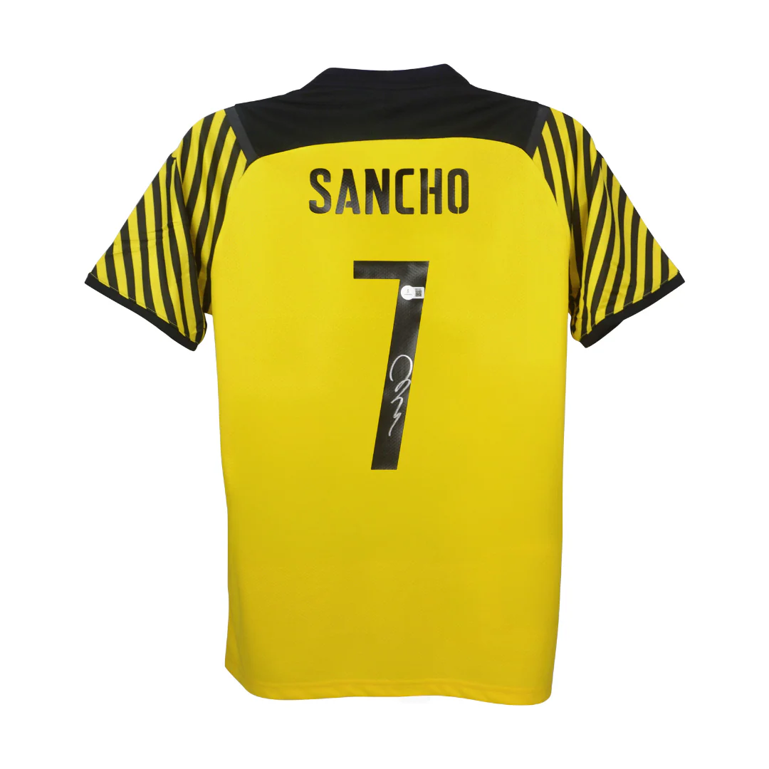 Jadon Sancho Signed Borussia Dortmund Soccer Jersey #7 with Beckett COA - Image 3