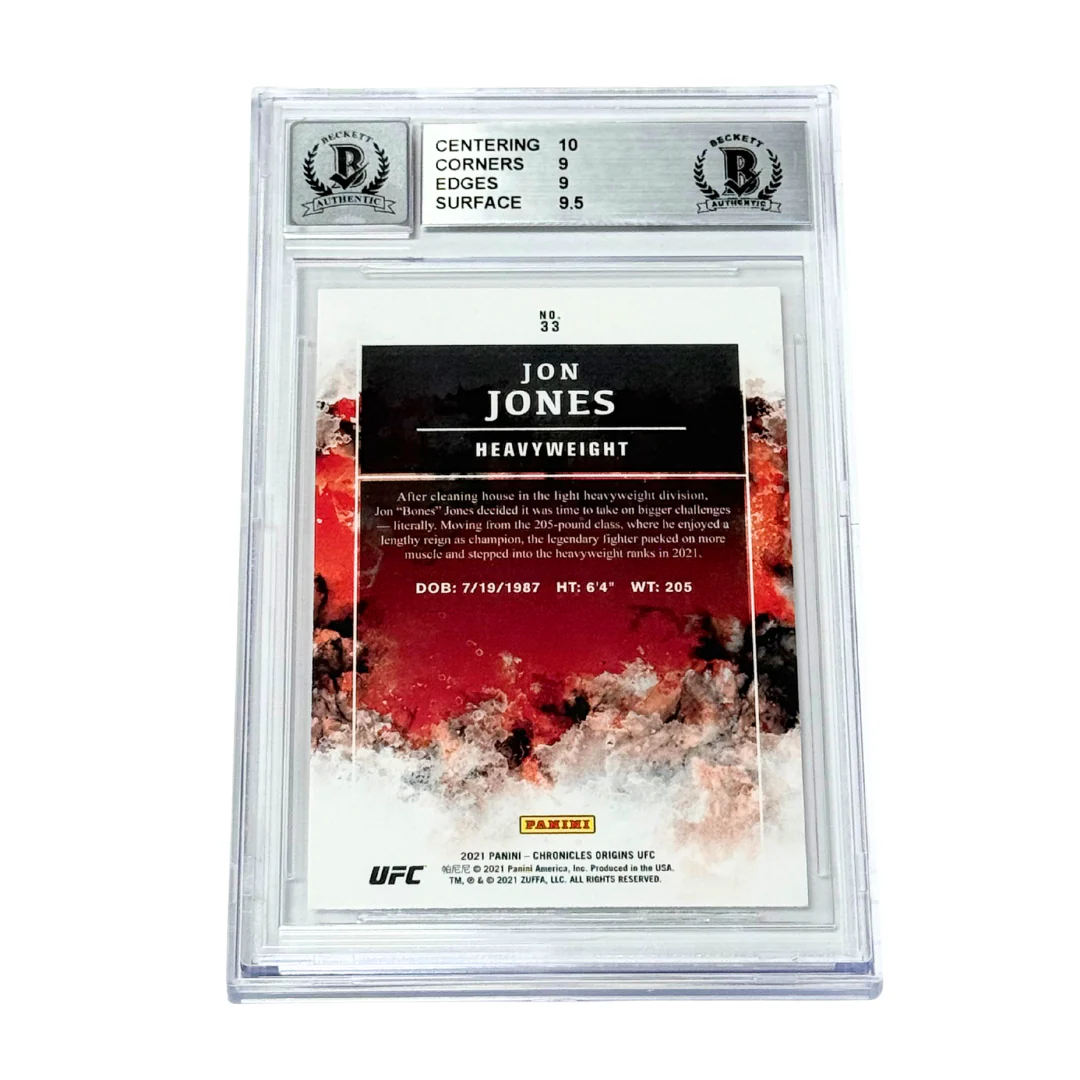 Jon Jones Signed 2021 Panini Origins UFC #33 – BGS 9 AUTO WITNESSED - Image 2
