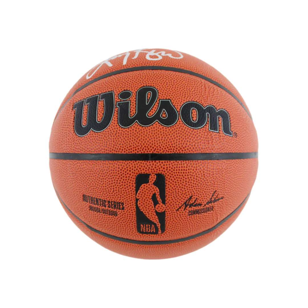 Larry Bird Signed Wilson Basketball with Beckett Witness - Image 4
