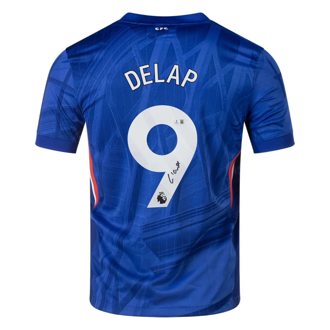 Liam Delap Signed Chelsea FC 2025-26 Home Soccer Jersey #9 with Beckett Witness - Image 3