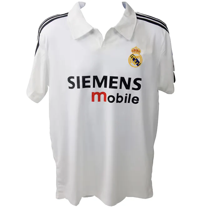 Luis Figo & Ronaldo Nazario Signed Real Madrid FC Soccer Jersey with Beckett COA - Image 3