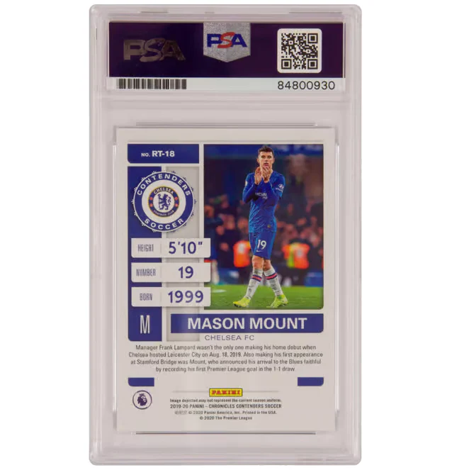 Mason Mount Signed 2019-20 Panini Chronicles Rookie Ticket – PSA Authentic - Image 2