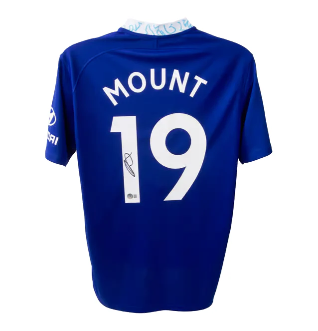 Mason Mount Signed Chelsea FC Home Soccer Jersey #19 with Beckett COA - Image 3