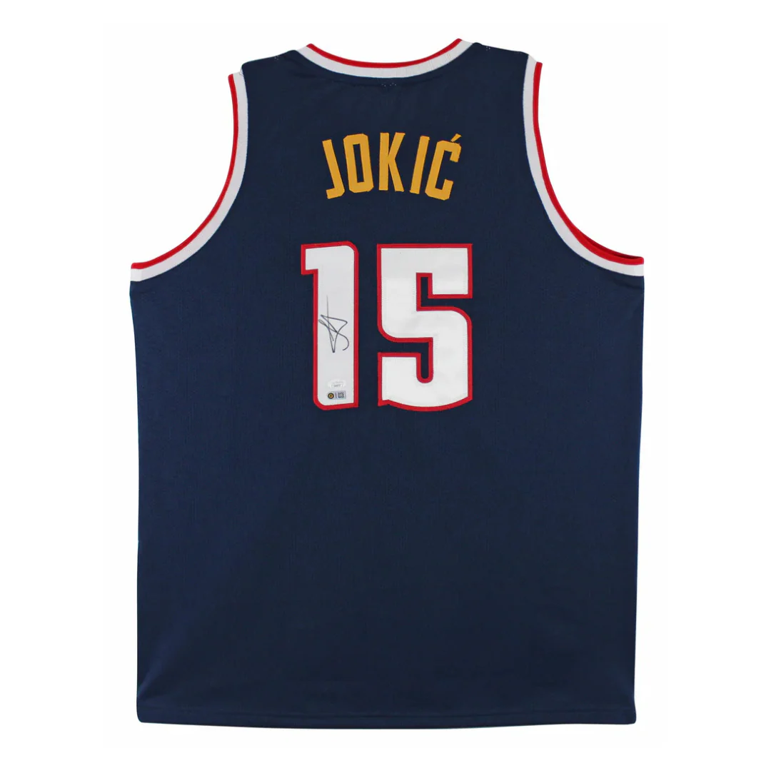 Nikola Jokic Signed Denver Nuggets Basketball Jersey with JSA COA - Image 3