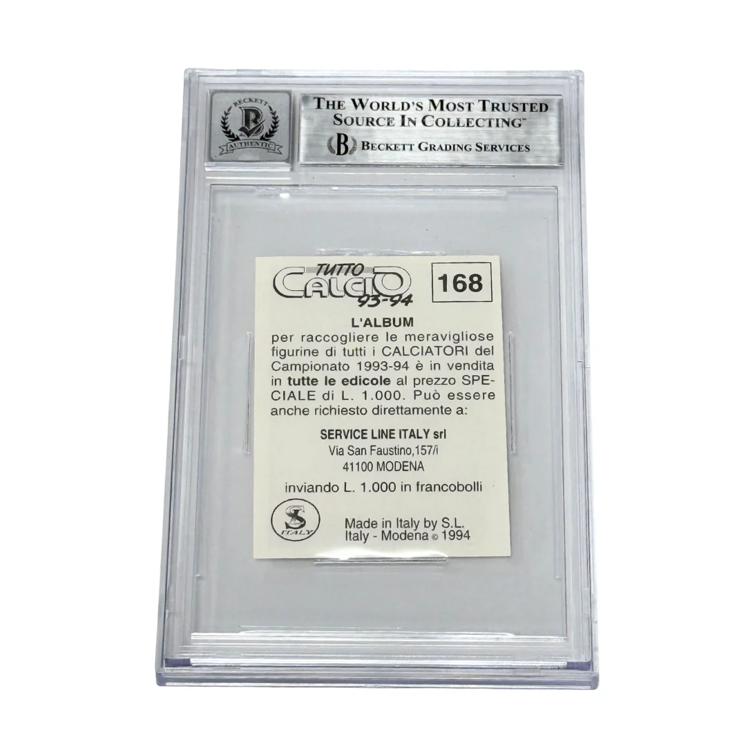 Paolo Maldini Signed 1994 Joker Calciatori #168 – BGS 10 AUTO - Image 2