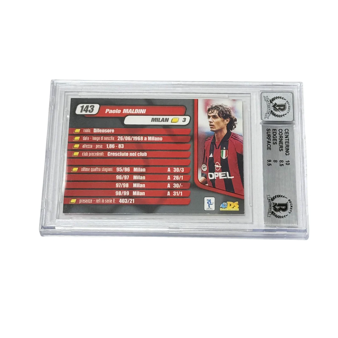 Paolo Maldini Signed 1999-00 DS Pianeta Calcio #143 – BGS 8.5 Autograph 10 - Image 2