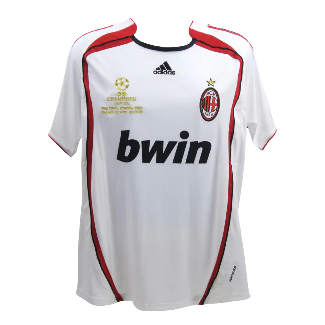 Framed Paolo Maldini Signed AC Milan Away Soccer Jersey #3 with Beckett Witness - Image 4