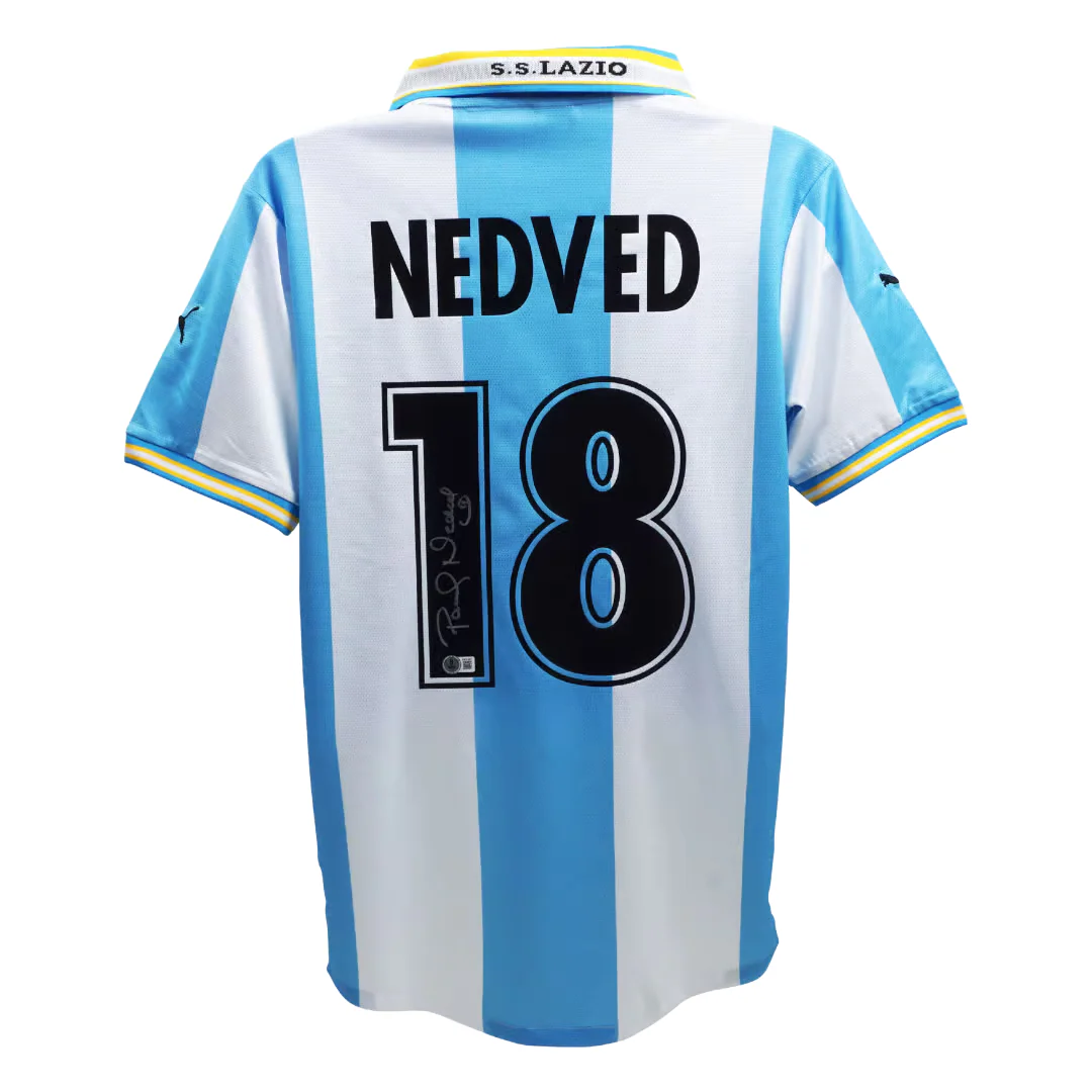 Pavel Nedved Signed S.S. Lazio Home Soccer Jersey #18 with Beckett Witness - Image 3