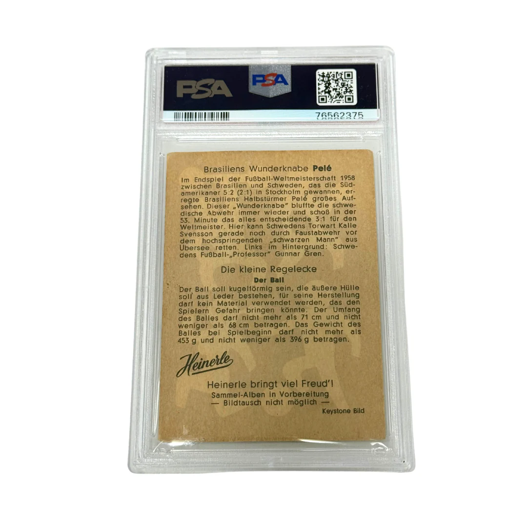 Pele Signed 1959 Heinerle Rookie Card – PSA 1.5 AUTO 9 - Image 2