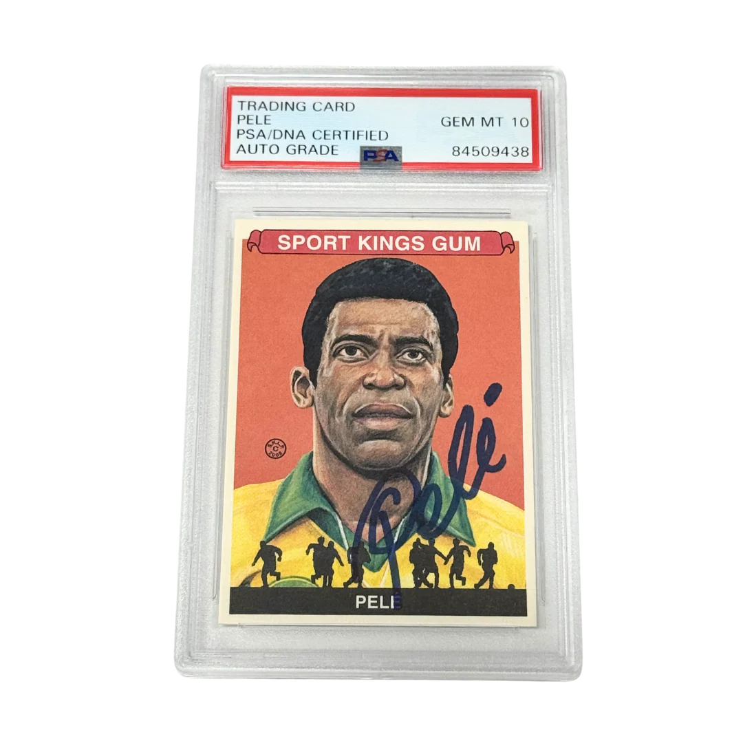 Pele Signed 2008 Sport Kings Gum #64 - PSA Autograph 10