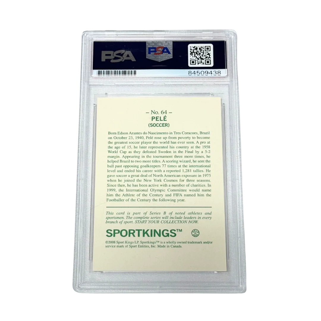 Pele Signed 2008 Sport Kings Gum #64 - PSA Autograph 10 - Image 2