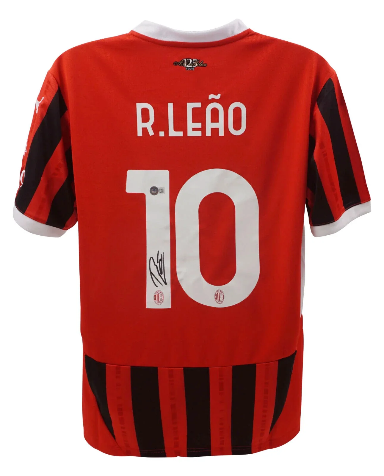 Rafael Leao Signed AC Milan Home Soccer Jersey #10 with Beckett COA - Image 3