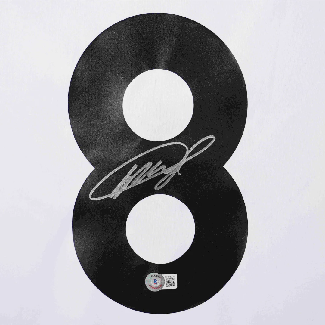 Framed Kaka Signed Real Madrid Home Soccer Jersey #8 with Beckett COA - Image 2
