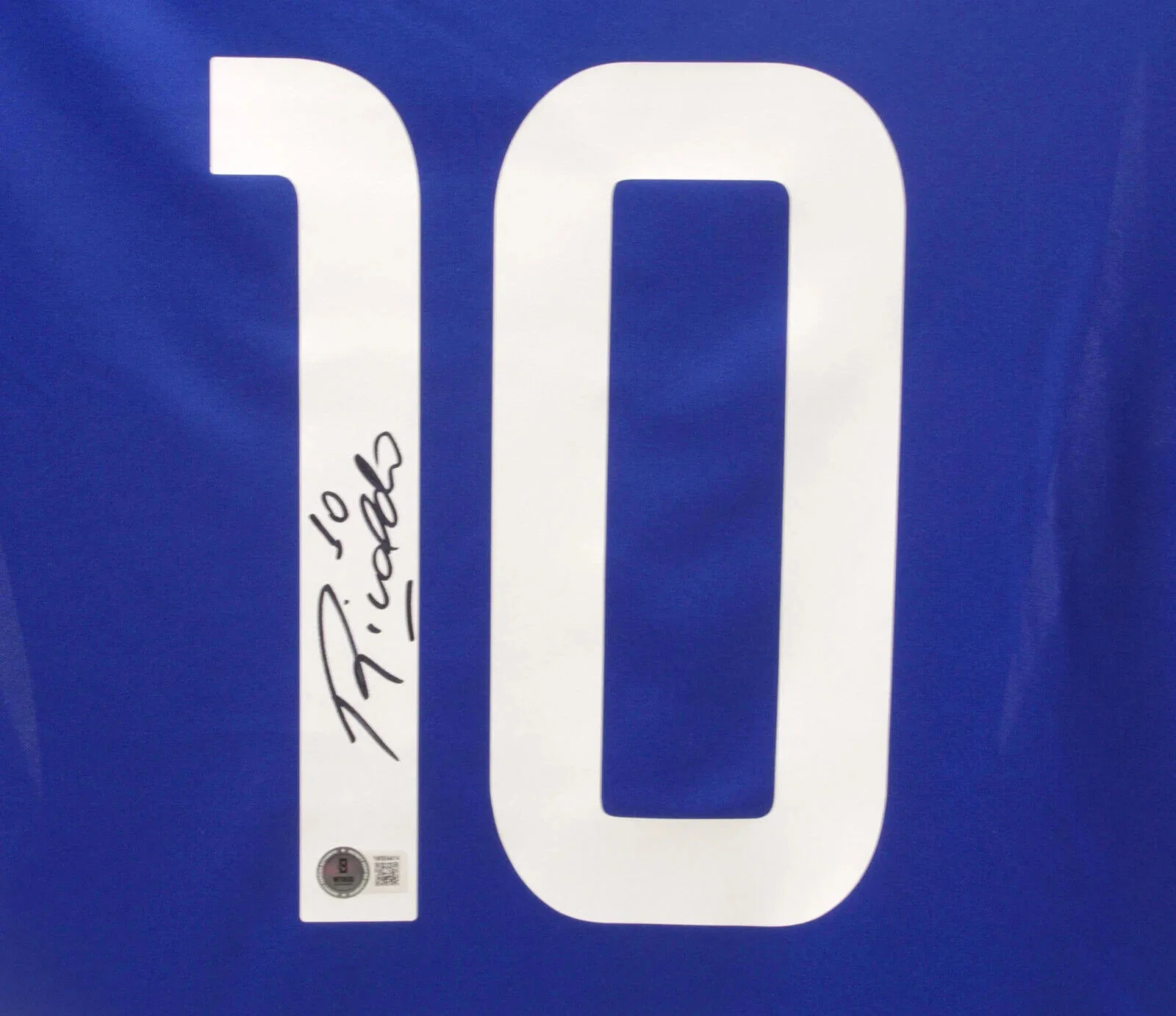 Rivaldo Signed Brazil FC Away Soccer Jersey #10 with Beckett Witness - Image 2