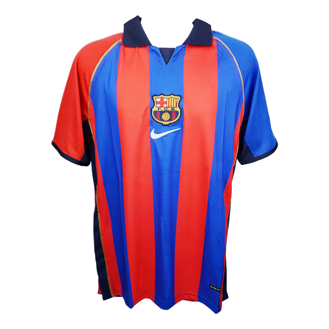 Rivaldo Signed FC Barcelona Home Soccer Jersey #10 with Beckett Witness - Image 4